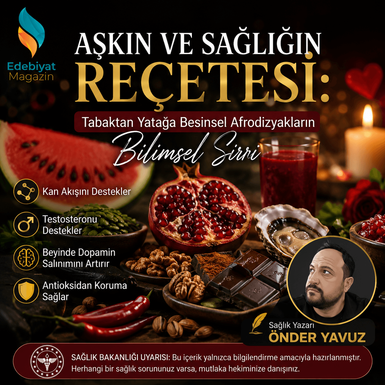 Aşkın ve Sağlığın Reçetesi: Tabaktan Yatağa Besinsel Afrodizyakların Bilimsel Sırrı