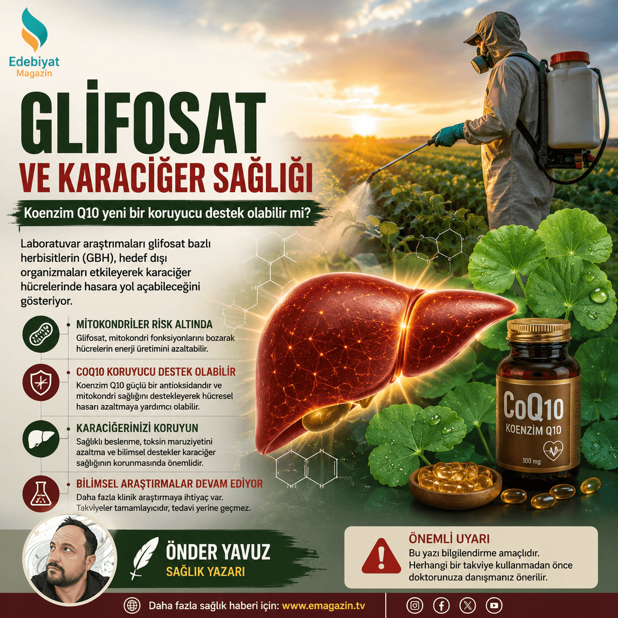 Glifosat ve Karaciğer Sağlığı: Koenzim Q10 Yeni Bir Koruyucu Destek Olabilir mi?