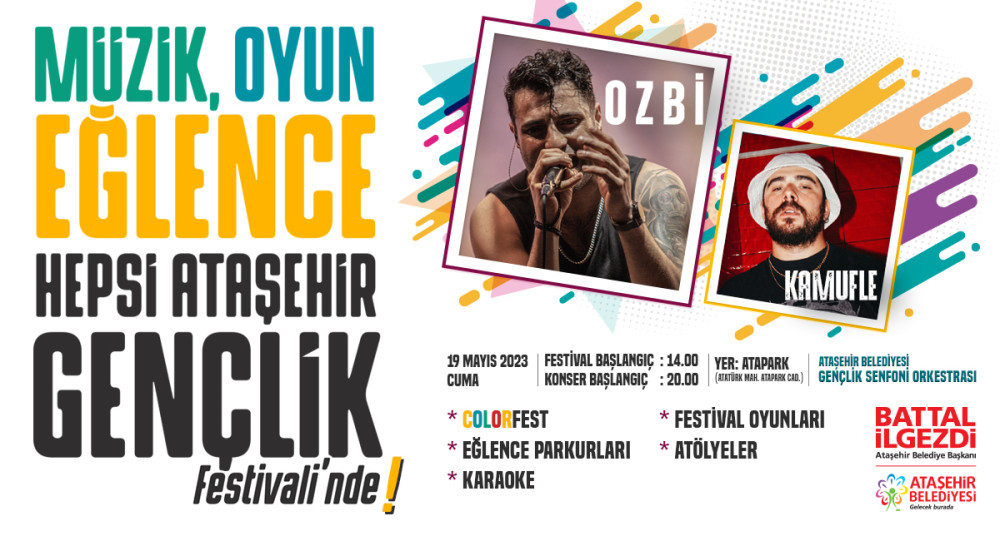 19 MAYIS ATAŞEHİR’ DE GENÇLİK FESTİVALİ İLE KUTLANACAK