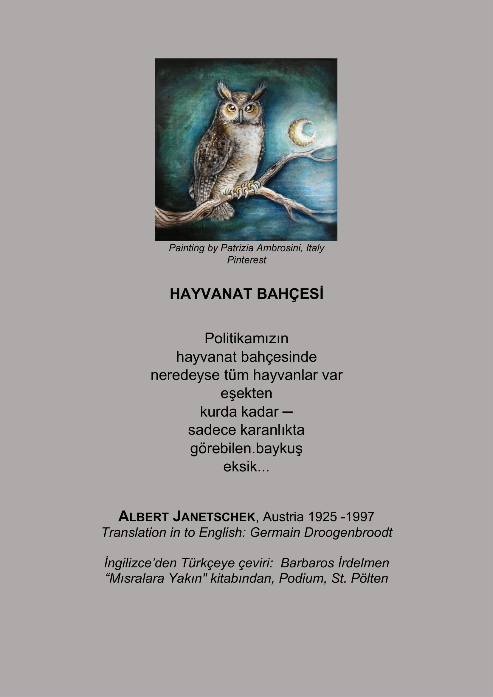 Ithaca 798 - Hayvanat Bahçesi