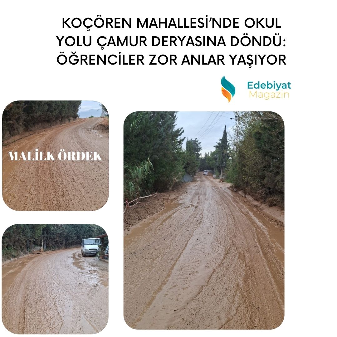 Defne Koçören’de Okul Yolu Çamur Deryasına Döndü: Öğrenciler Zor Anlar Yaşıyor