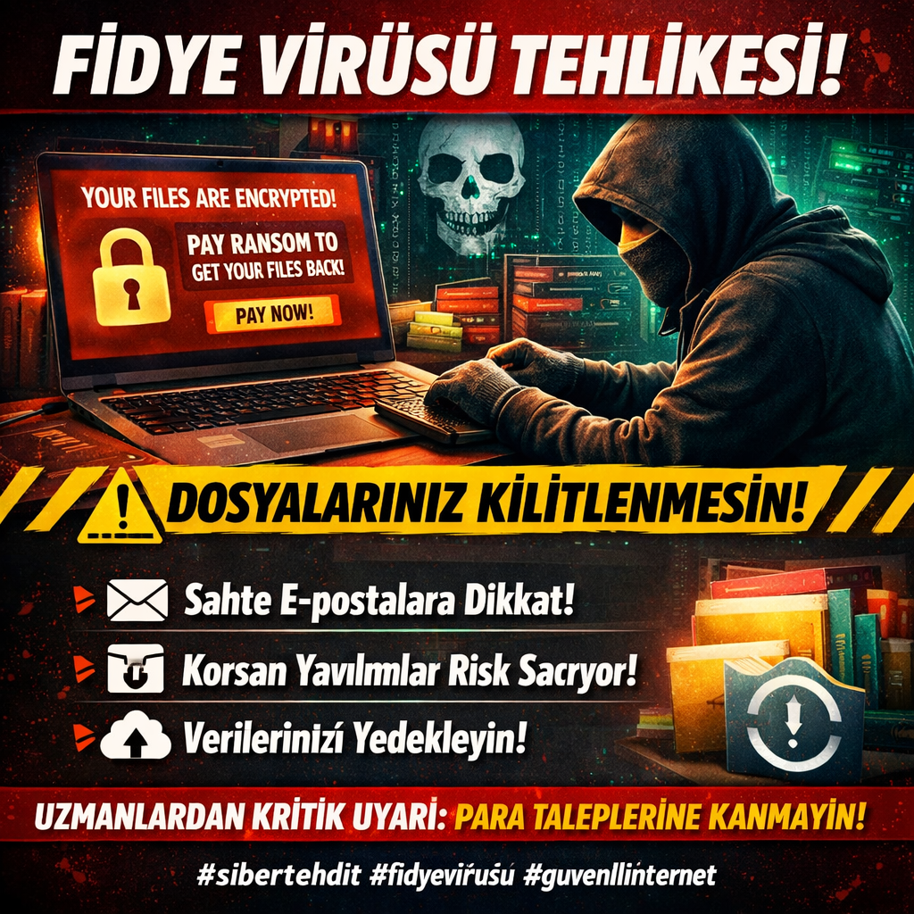 Bilgisayarları Kilitleyen Tehdit: Fidye Virüsü Alarmı