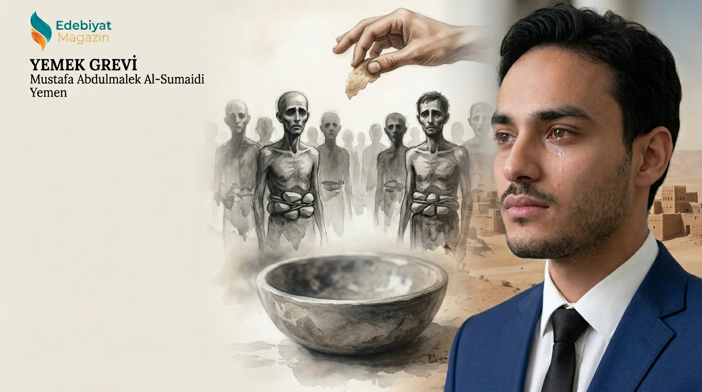 Yemenli Şair Mustafa Abdulmalek Al-Sumaidi'den Vicdanlara Dokunan Şiir: "Yemek Grevi" Yemenli Şair Mustafa Abdulmalek Al-Sumaidi'den Vicdanlara Dokunan Şiir: "Yemek Grevi"