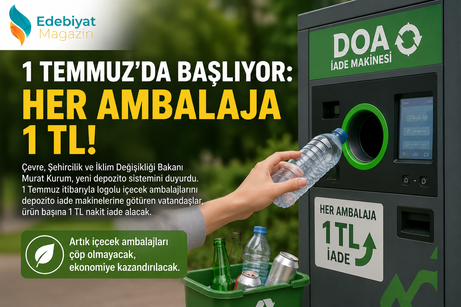♻️ Çöpe Atma, 1 TL Kazan! ♻️ Çöpe Atma, 1 TL Kazan!