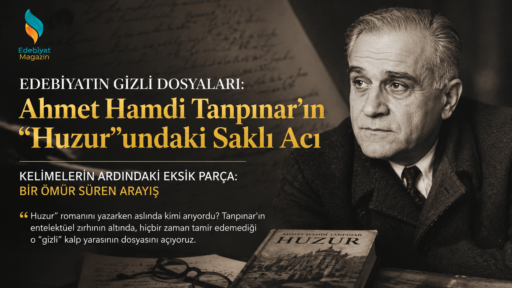 Edebiyatın Gizli Dosyaları: Ahmet Hamdi Tanpınar’ın "Huzur"undaki Saklı Acı Edebiyatın Gizli Dosyaları: Ahmet Hamdi Tanpınar’ın "Huzur"undaki Saklı Acı